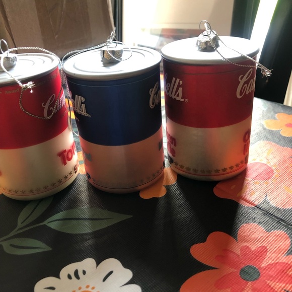 Campbell's glass Soup Can ornaments  (all 3) - Picture 2 of 5